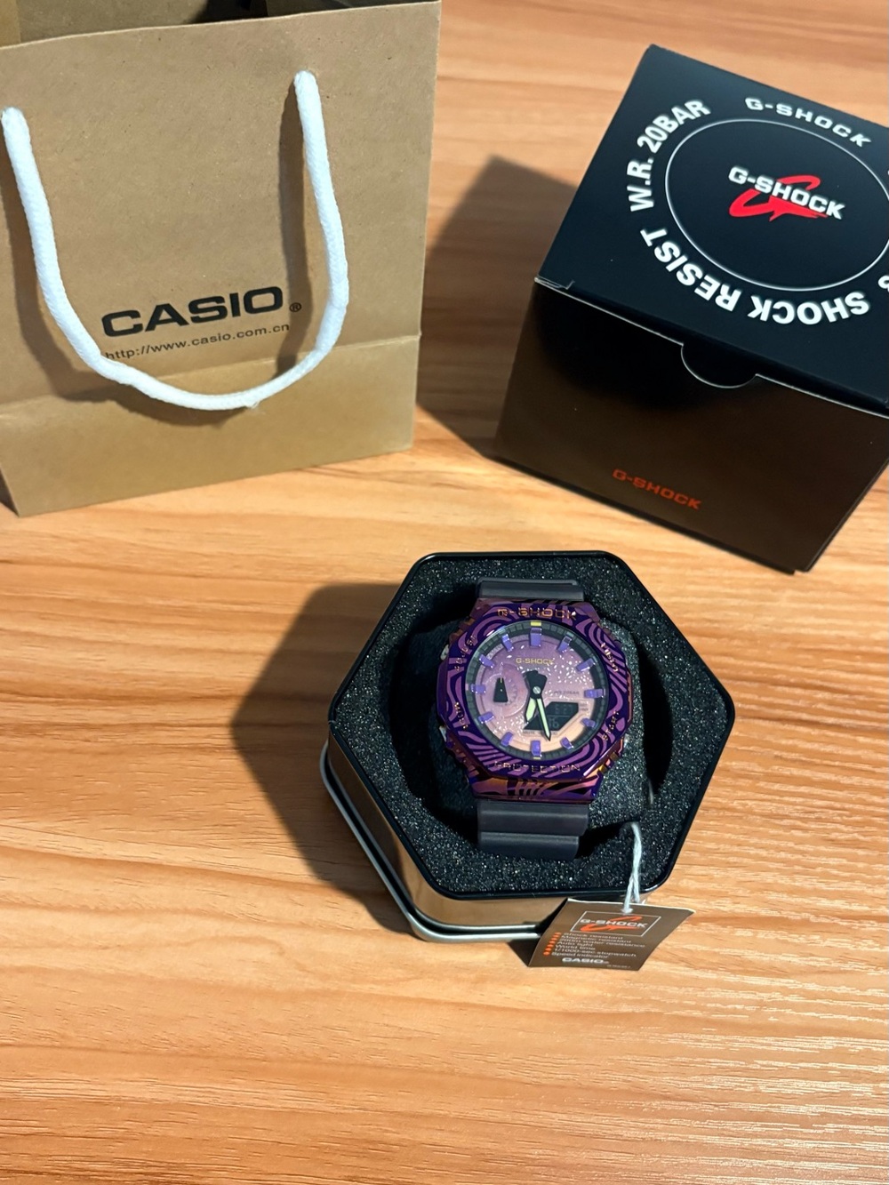 Casio G-Shock Purple and Black Analog-Digital Watch